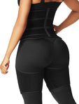 Tummy And Thigh Shaper Neoprene Black 3 Belts Firm Foundations